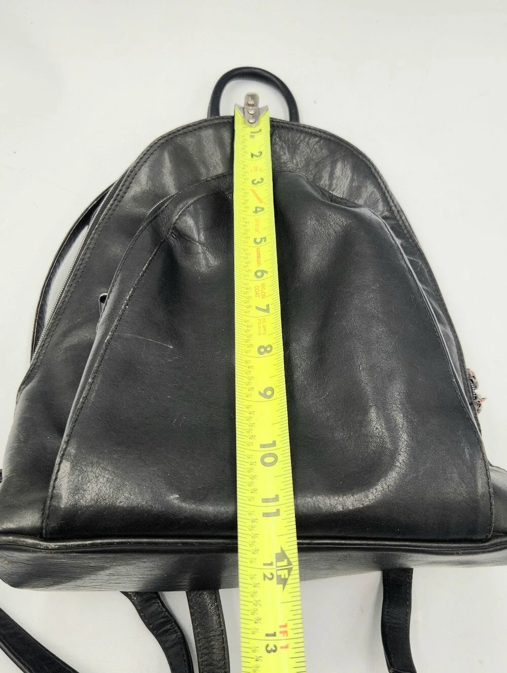 Tano Black Leather Backpack Unisex Medium Y2K Minimalist Capsule Wardrobe Bag